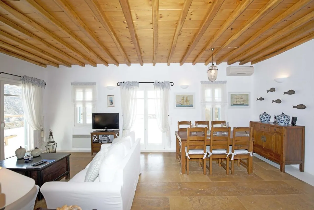 Mykonos Town Authentic Seaview Luxury Pool Villa - Agrari Beach יוון